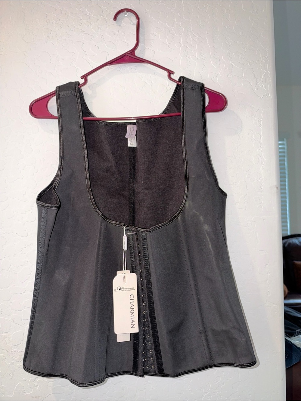 Charmian Black Strapless Waist Shaper Vest